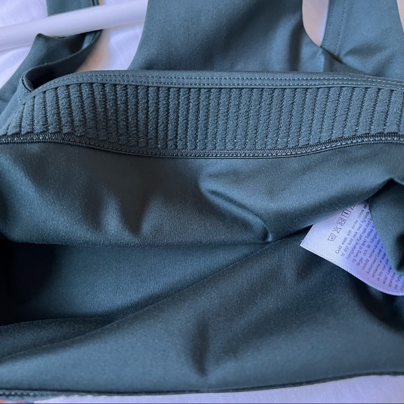 Girlfriend Collective Paloma Racerback Sports Bra in Moss - Picture 14 of 15